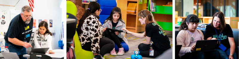 girls who code students and staff
